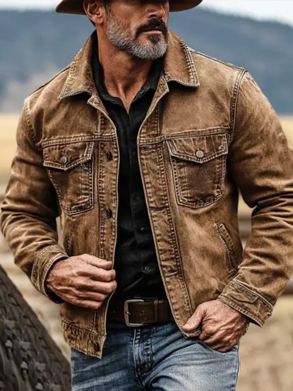 Heren Western Outdoor Vintage Multi-Pocket Jacket Laatste Dag 80% Korting!