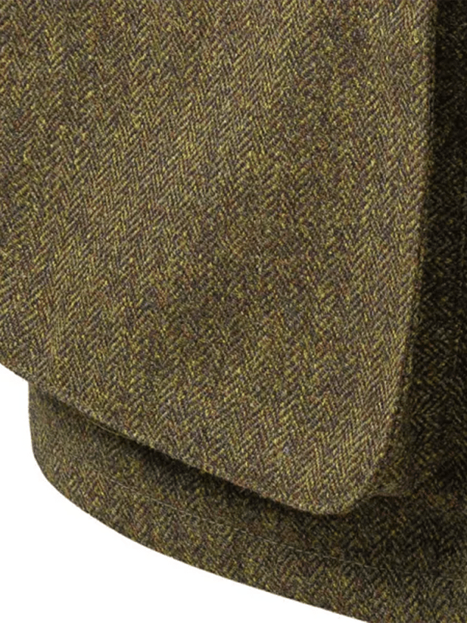 Heren Western Vintage Outdoor Jacht Rits Knop Herringbone Casual Jas Laatste dag 80% korting!